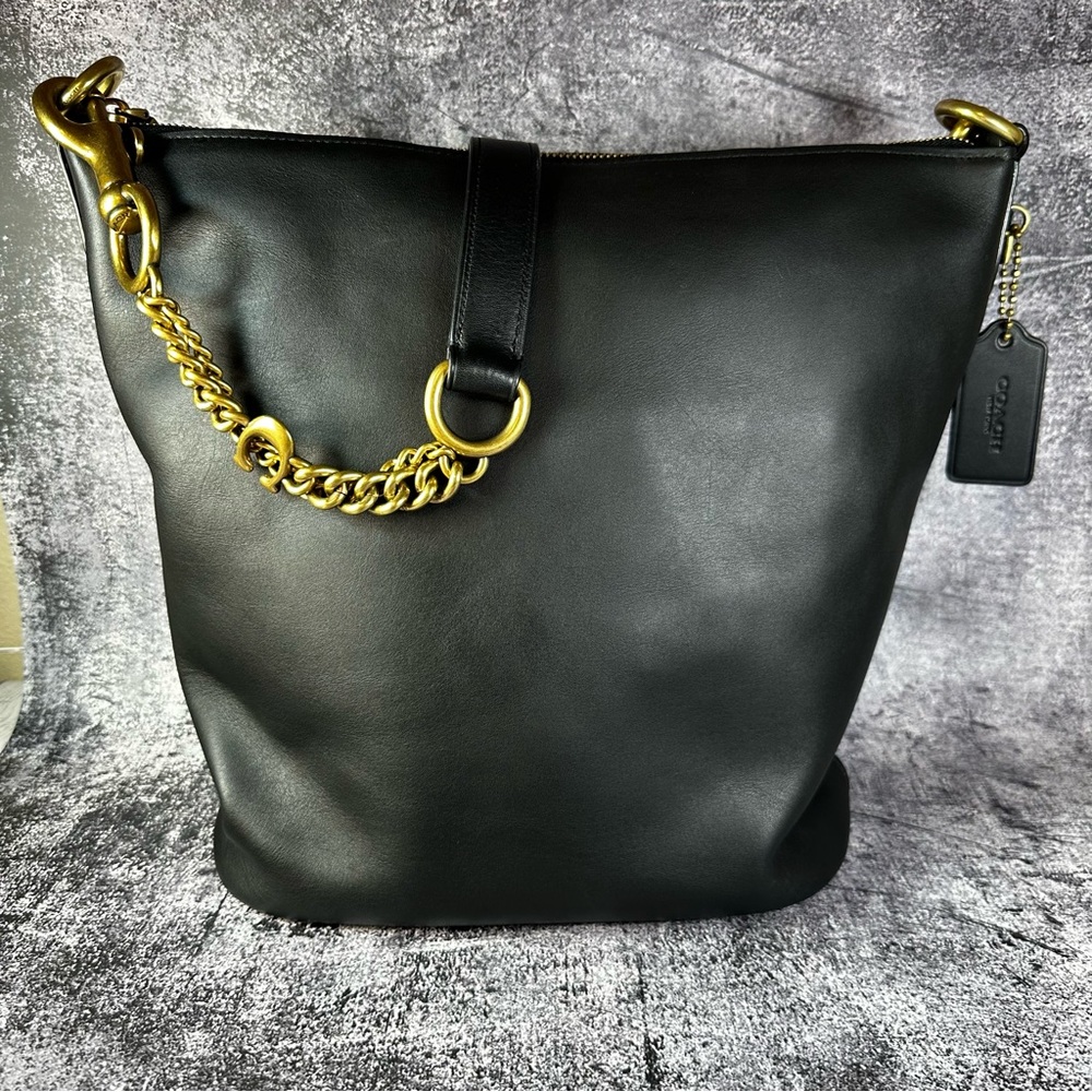 Coach Black Signature Chain Duffle